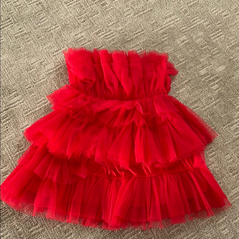 Altar'd State Scarlet Tulle Dress